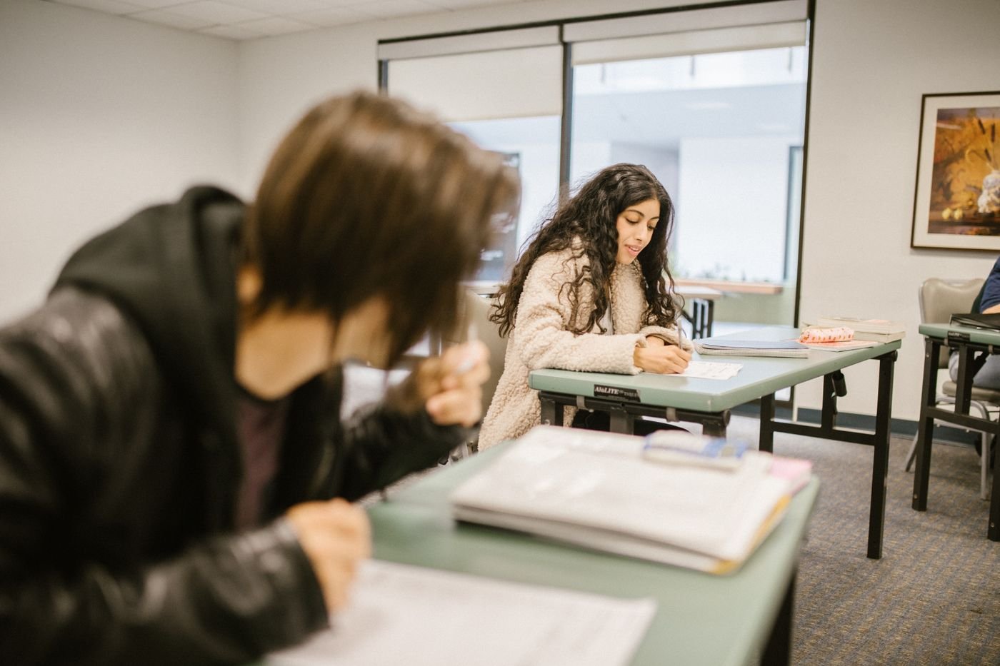 Students planning their studies together