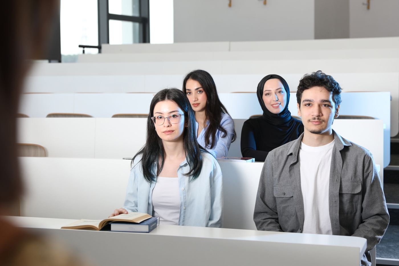 University students in a lecture hall